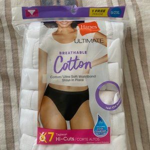 Hanes Hi-Cuts 6 Brand New Pairs of Cotton Hi-Cuts size 9/2XL